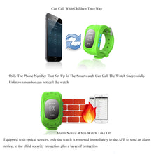 Carregar imagem no visualizador da galeria, Anti Lost Q50 LCD OLED Child GPS LBS Tracker SOS Smartwatch Monitoring Positioning Phone Kids SIM Smart Watch For IOS Android